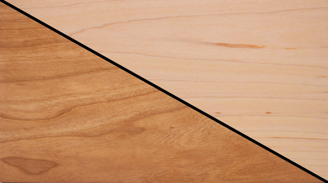maple vs cherry wood color