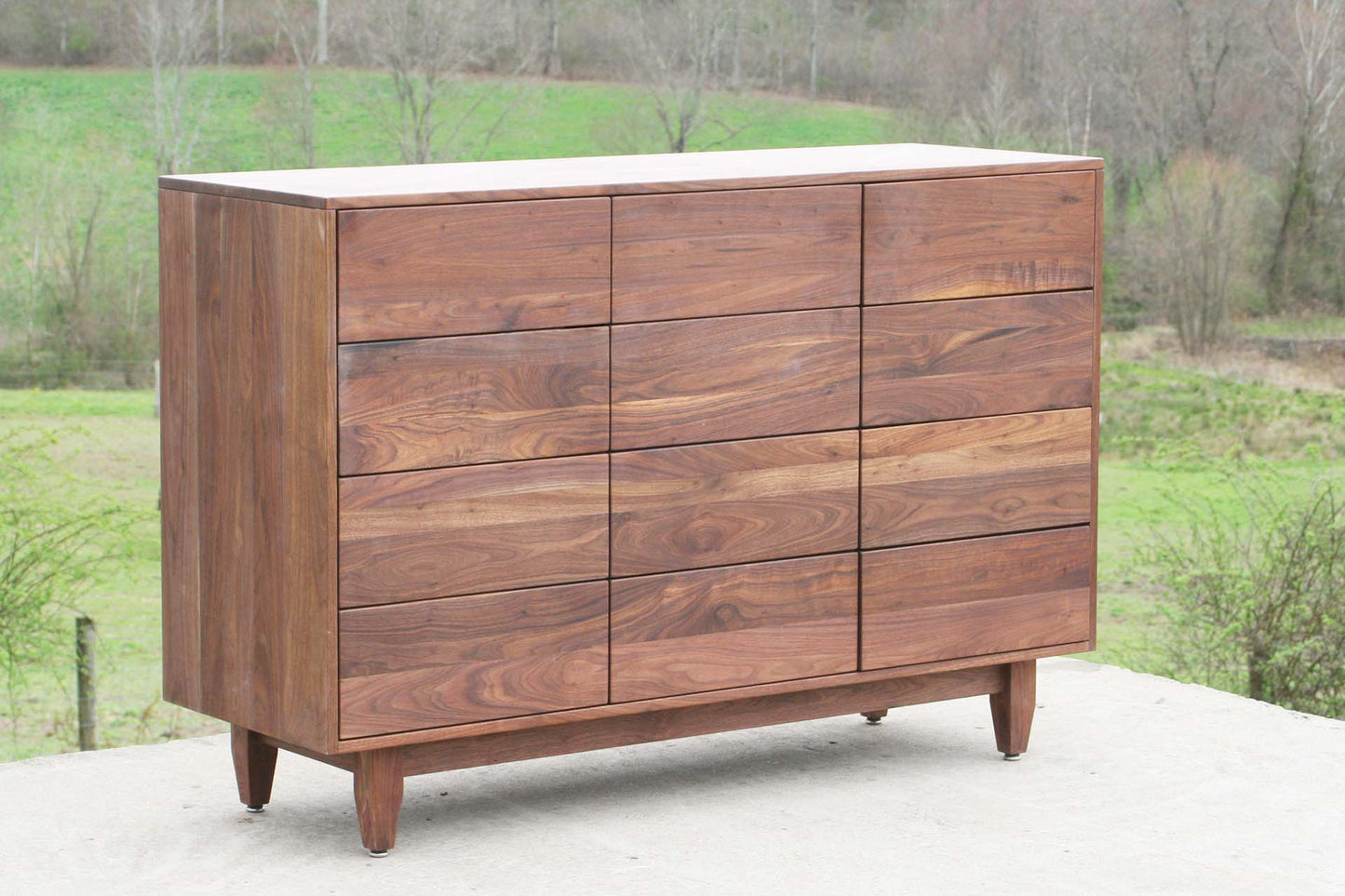 angled view 12-drawer-dresser-with-inset-drawers-and-flat-panel-sides