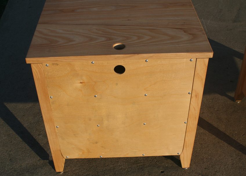 Ash tung oil finish back and holes
