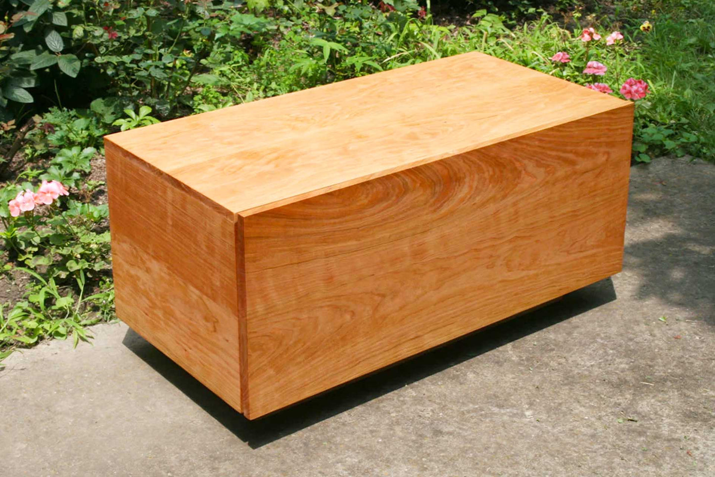 side table with one drawer angled view