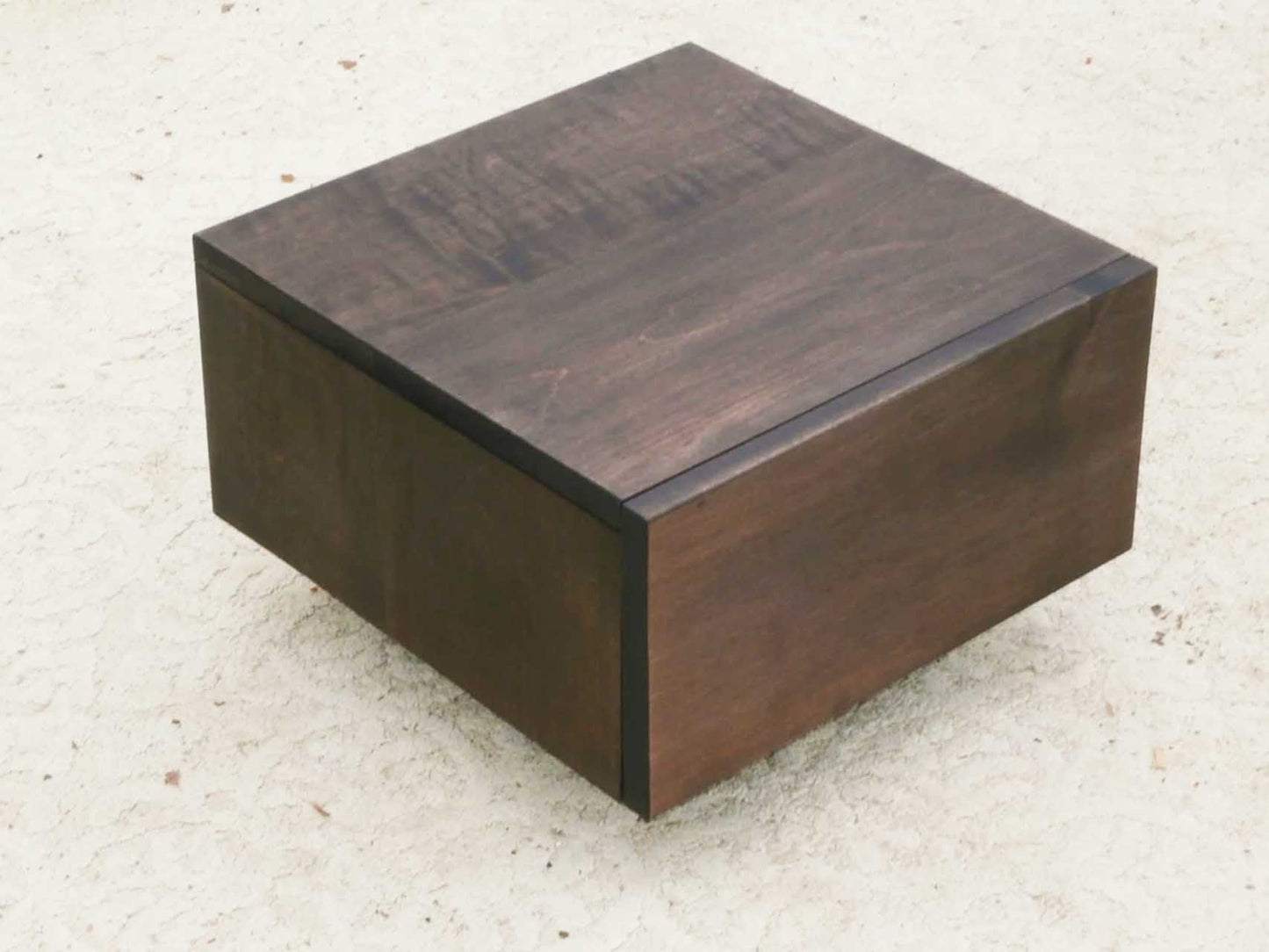 Low Platform side Table with one Drawer angled view