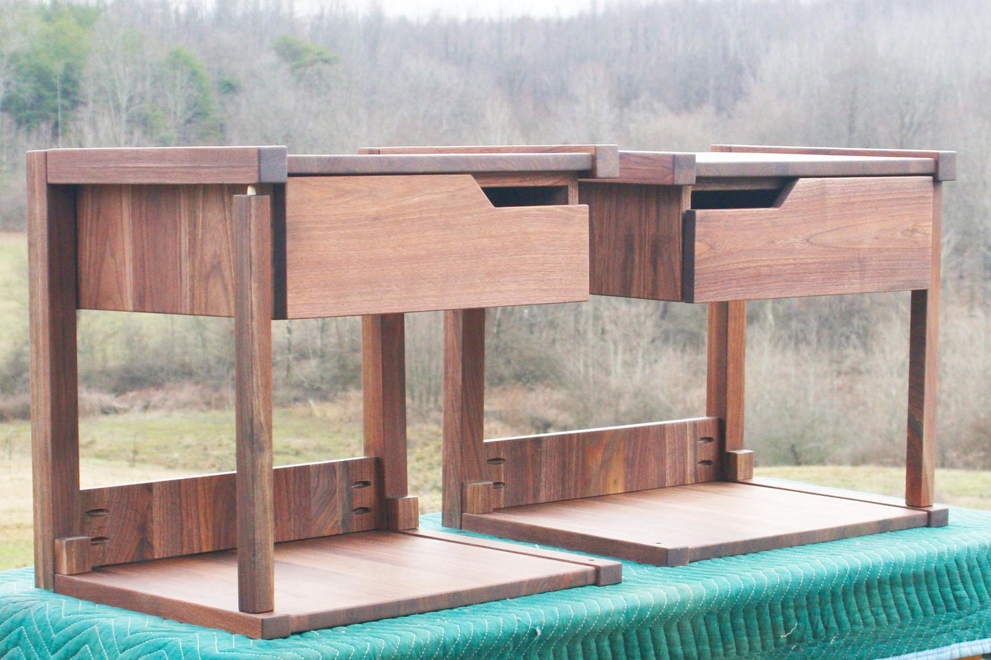 Pass-Through Bedside Table with 1 Drawer