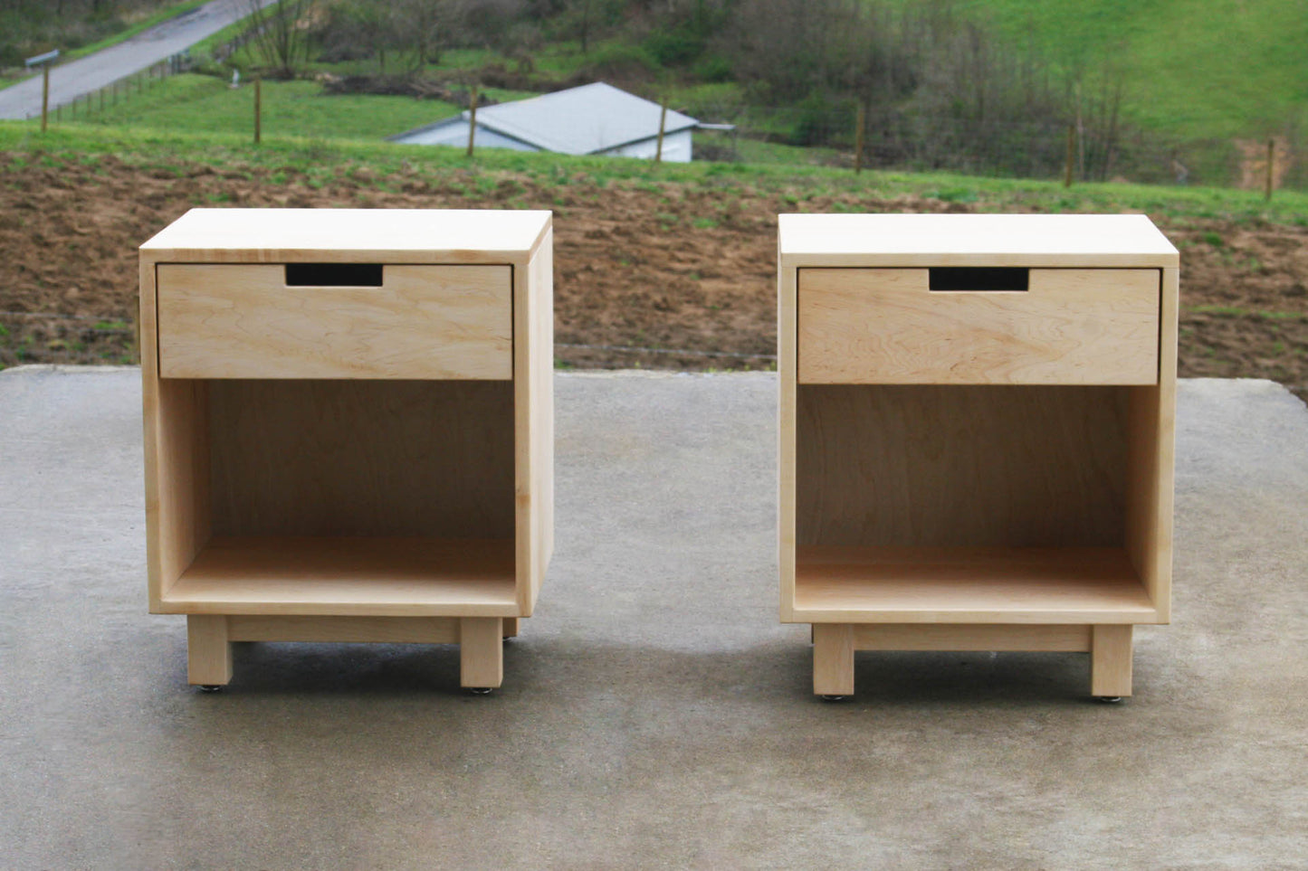 front view Modern Storage Nightstands