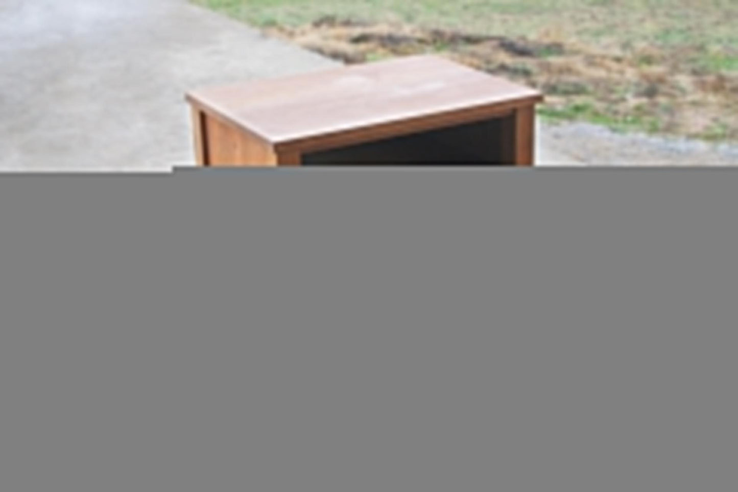angled view Nightstand with 2 drawers and 1 shelf