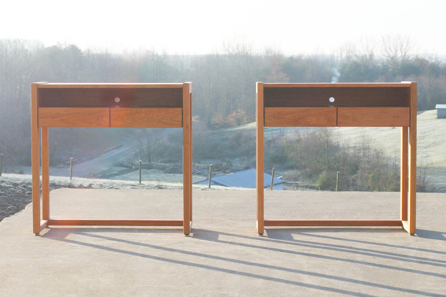 wide nightstands front view