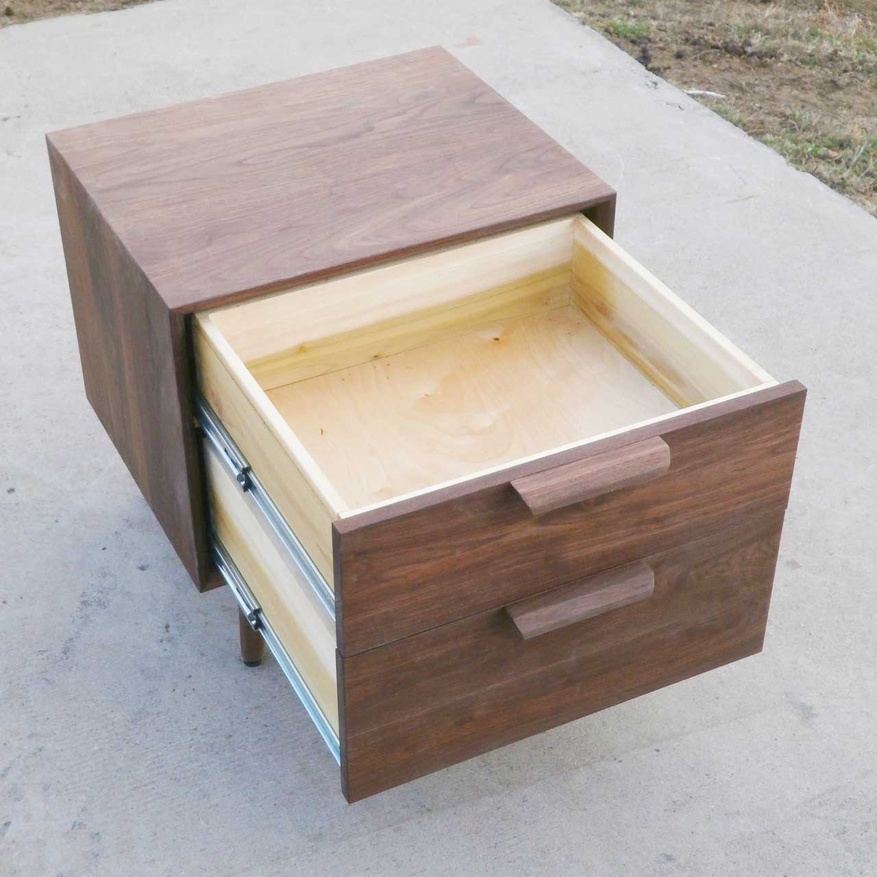 2 drawer nightstand top angled view