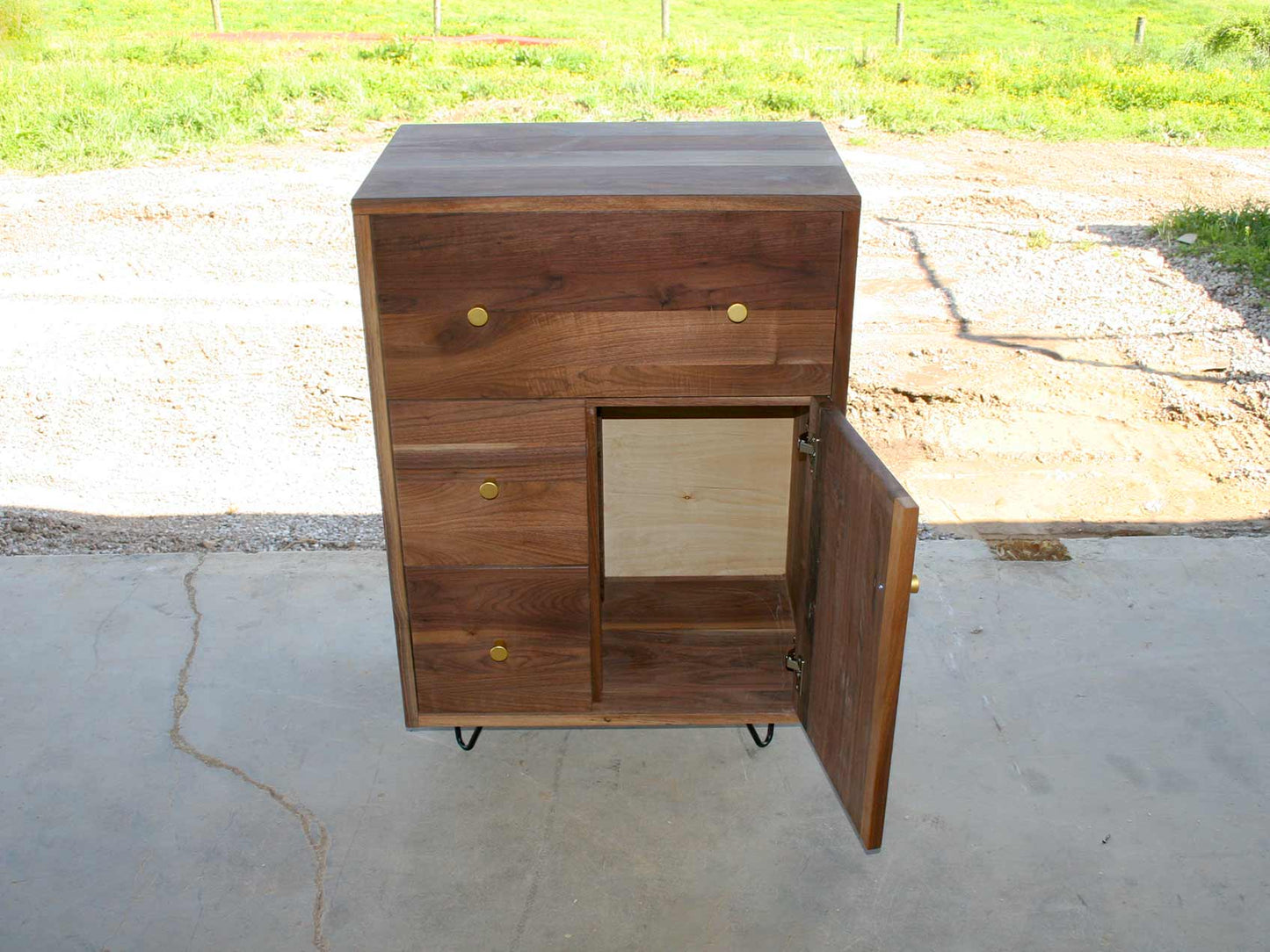 art deco nightstand with storage
