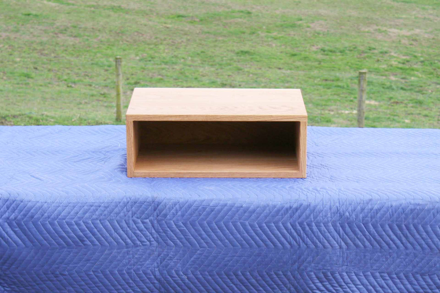 natural hardwood hanging side table