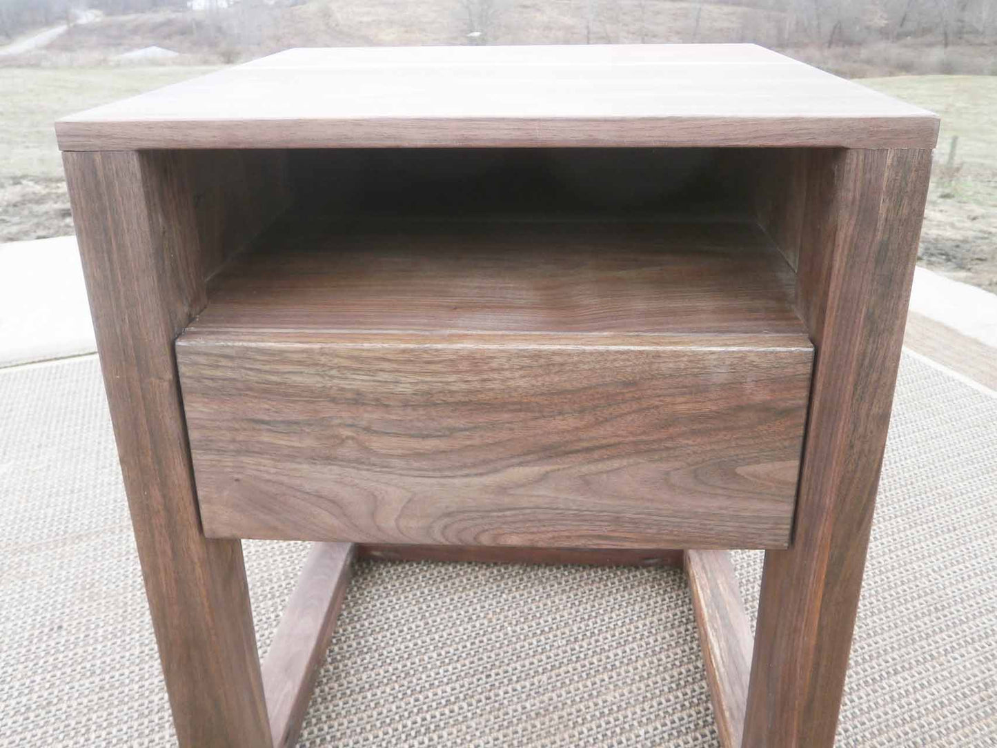 close up Bedside Table with 1 Inset Drawer and 1 Shelf