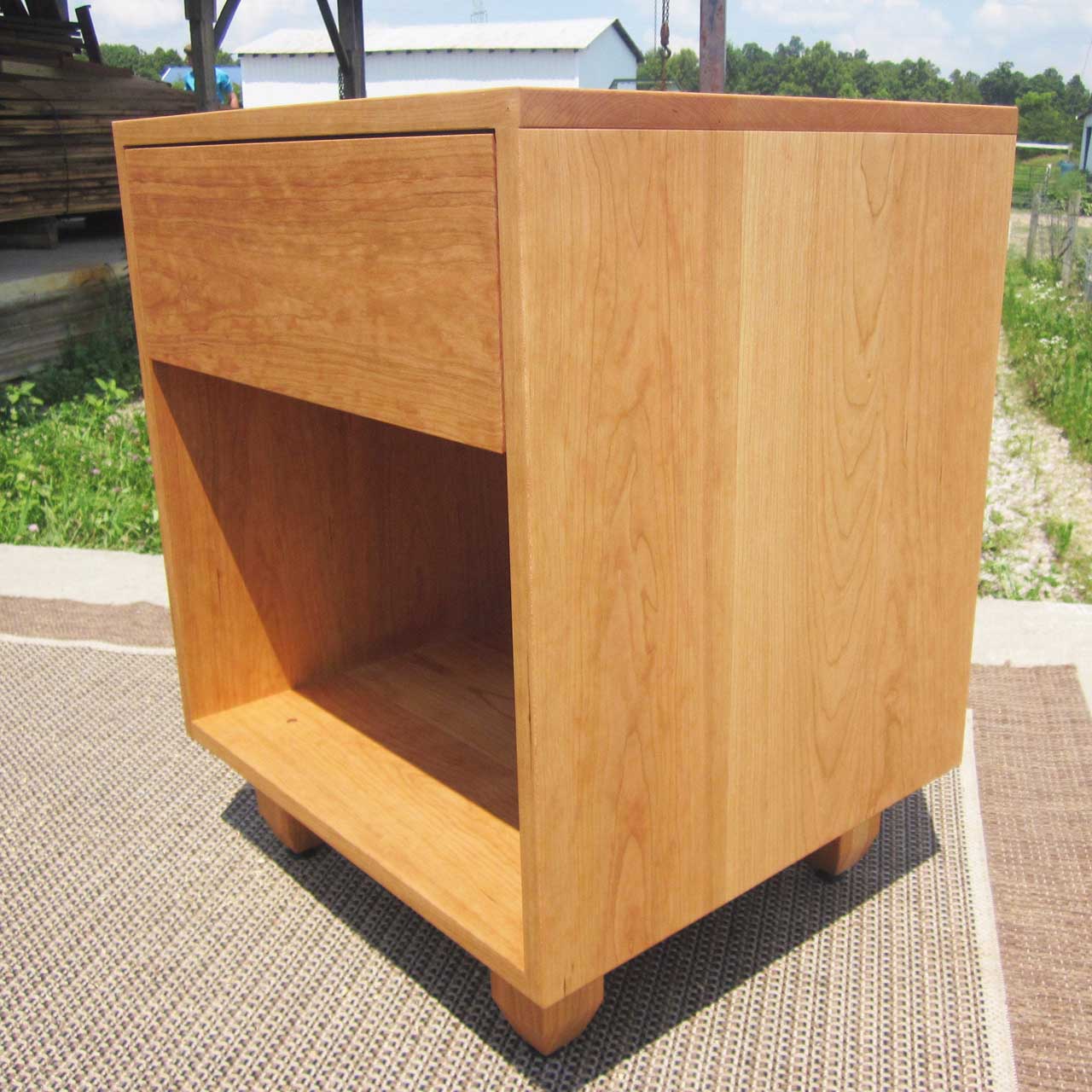 bedside table with storage