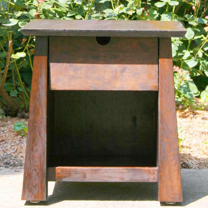 front view craftsman style nightstand