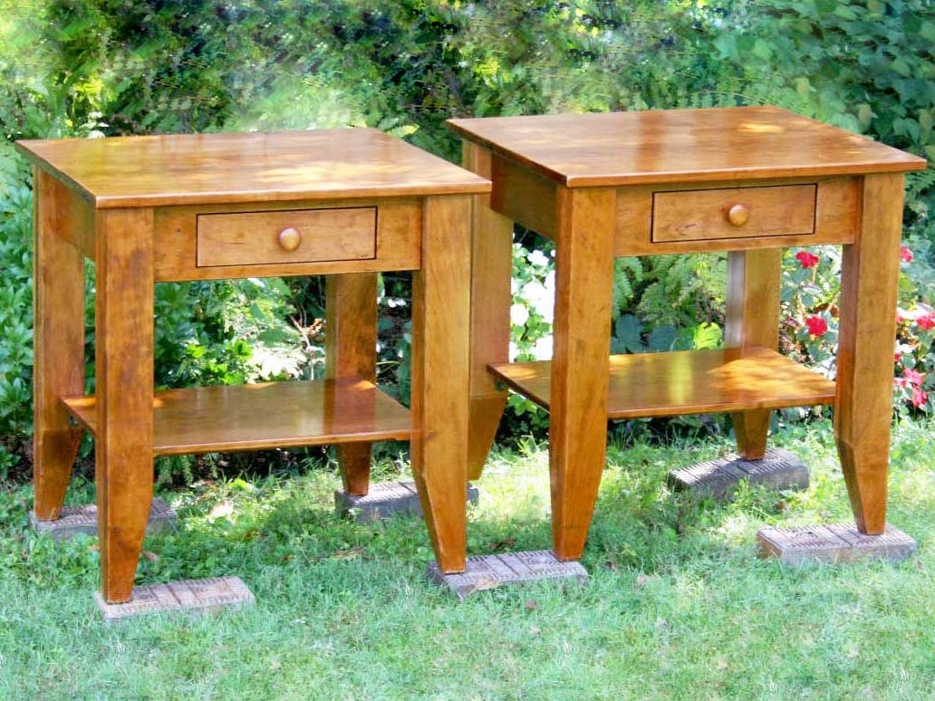 Bedside Table with small drawer front view