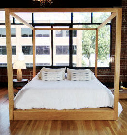 modern canopy bed