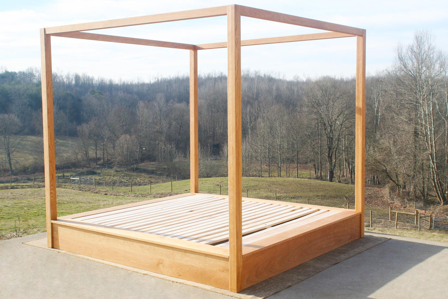 square post canopy bed