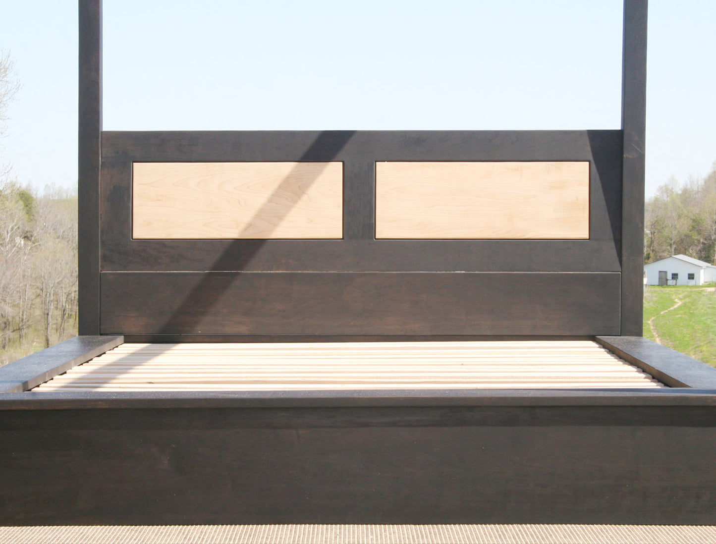 headboard of Canopy Bed with large rails