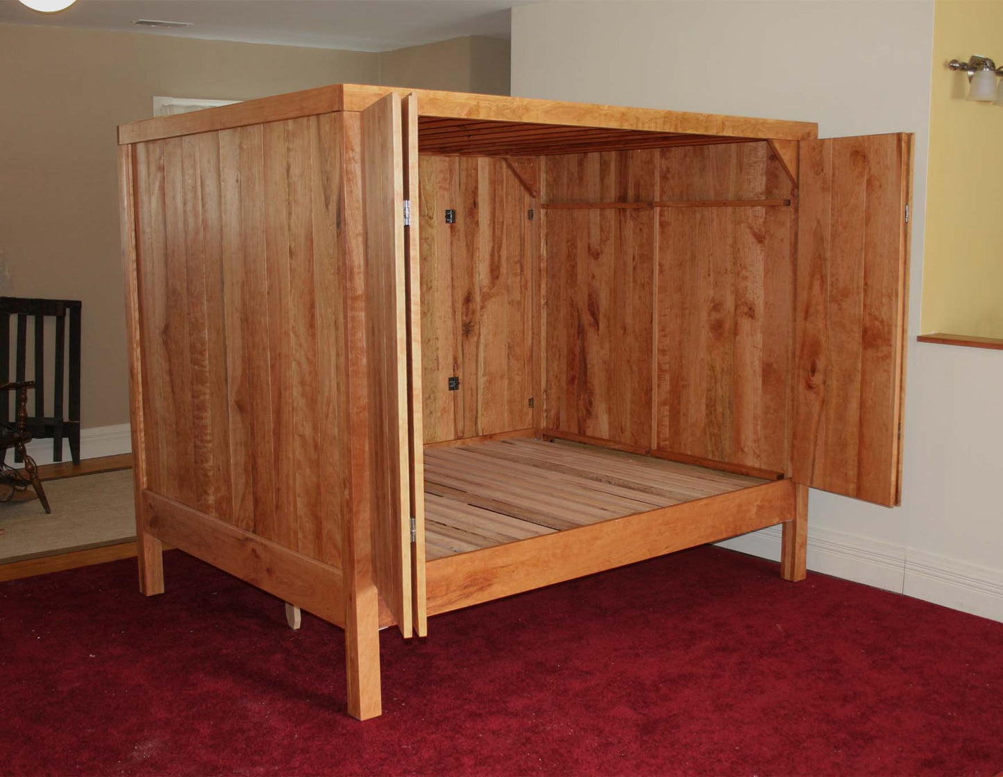 enclosed box bed hardwood