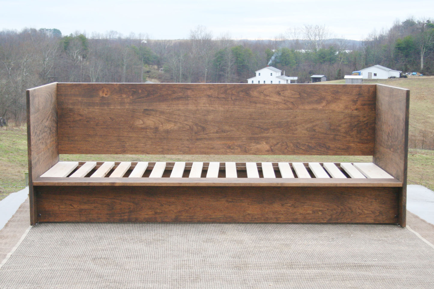 Day Bed with a solid back and sides front view