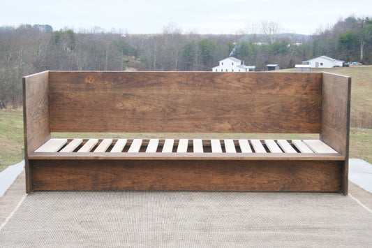 Day Bed with a solid back and sides front view