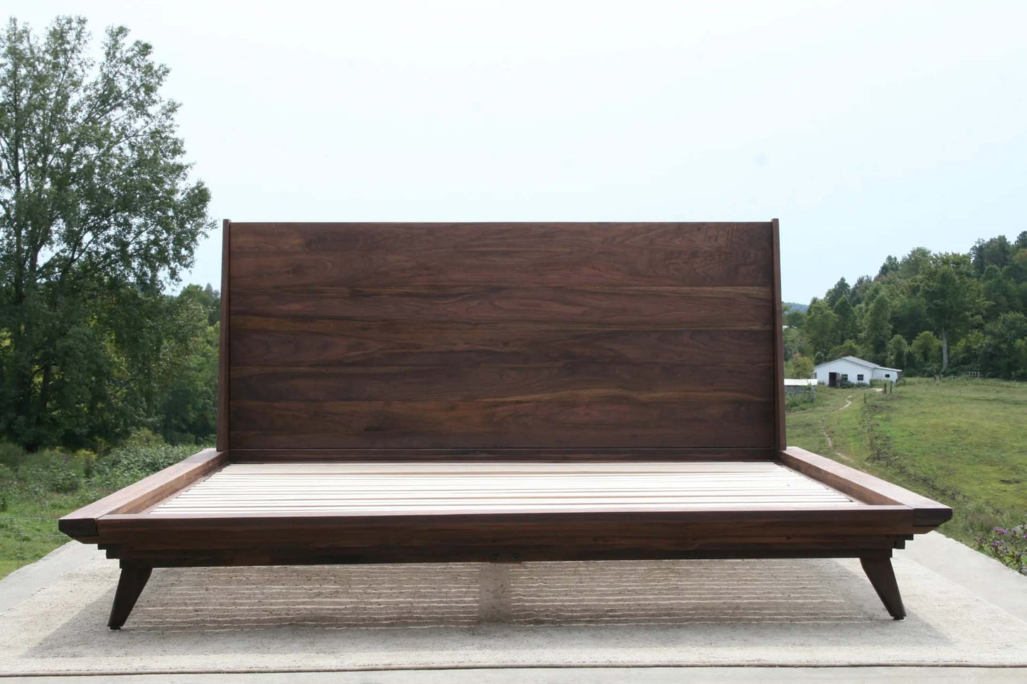 custom low platform bed