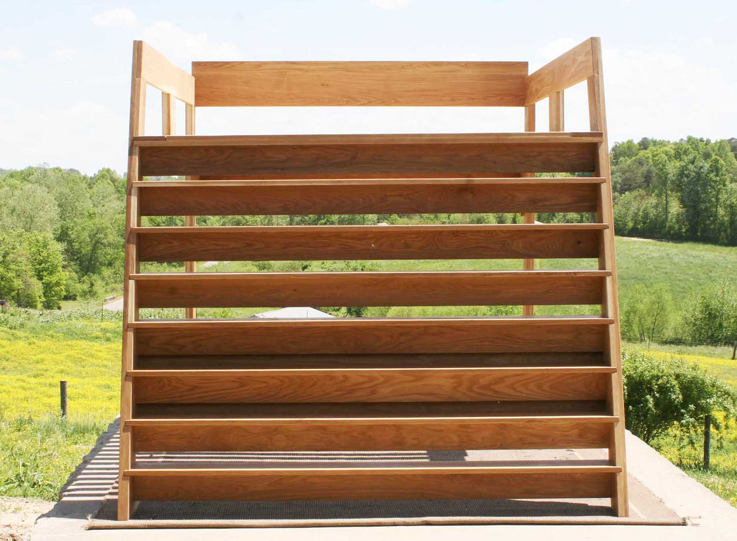 Loft bed with full width stairs lbsnv05