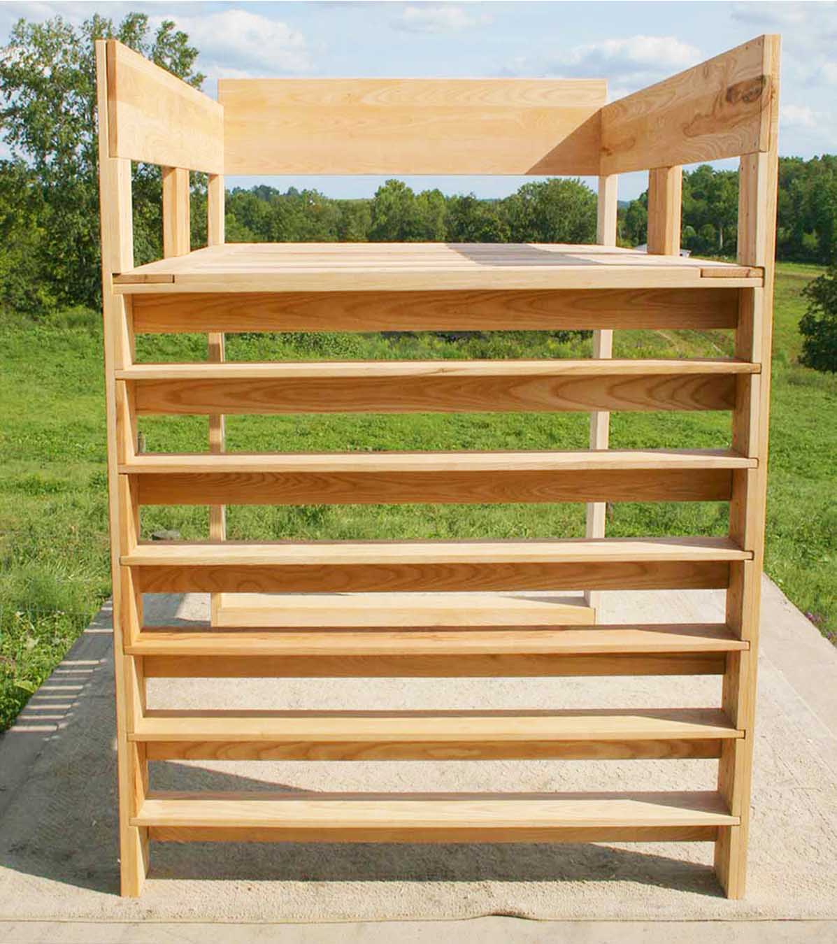 Loft bed with full width ladder lbsnv06