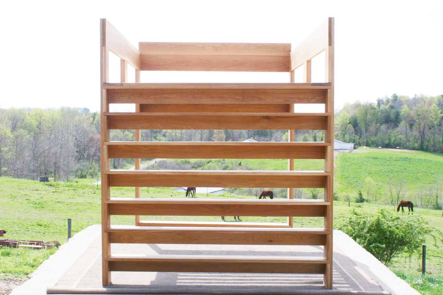 Loft bed with full width ladder lbsnv06
