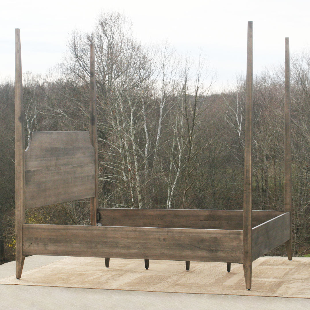 side angled view 4 poster bed