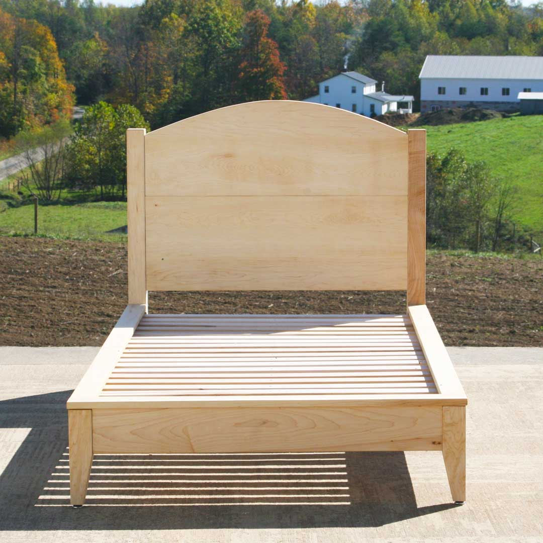 front view twin platform bed
