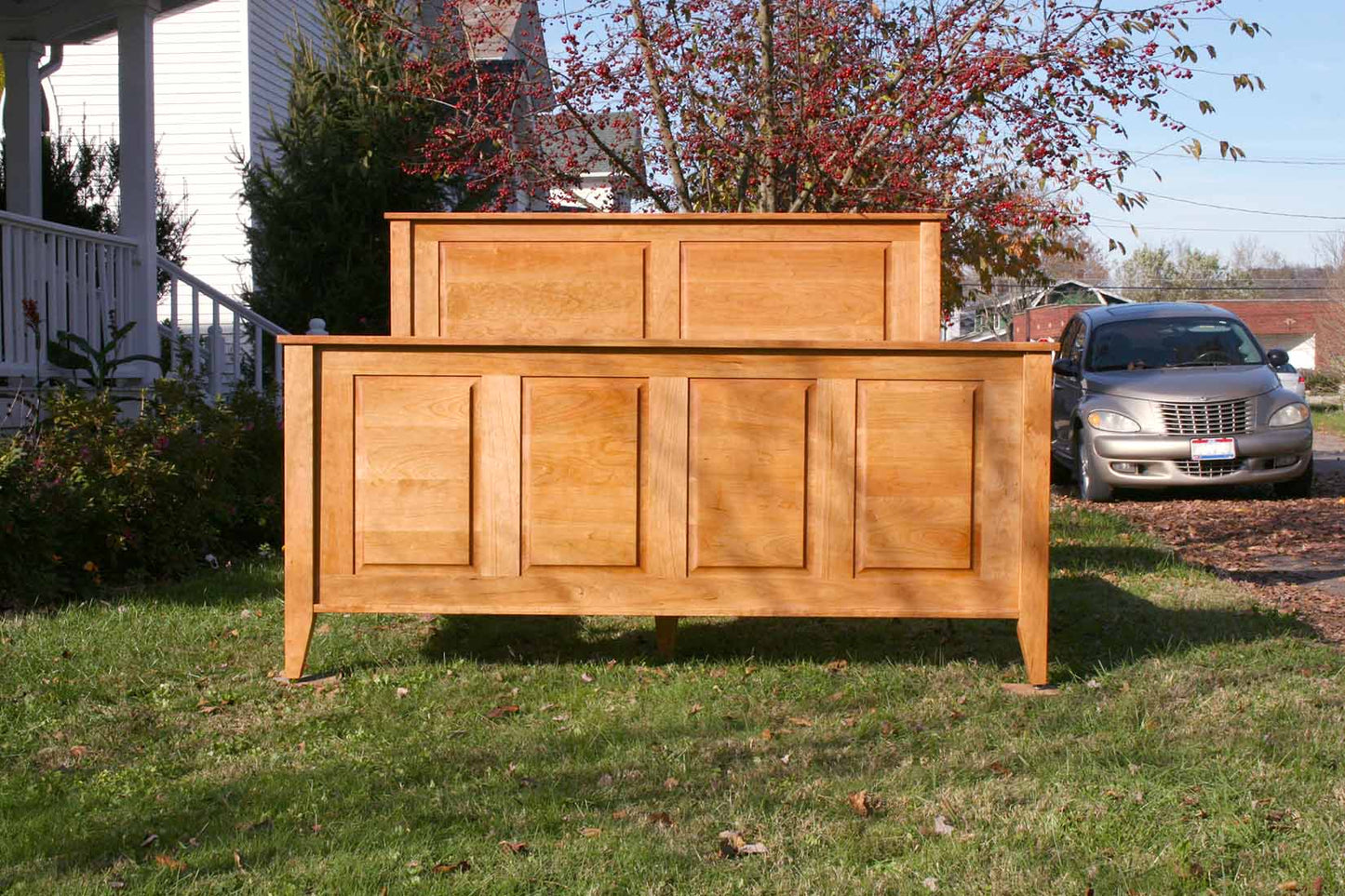wood Panel bed front view