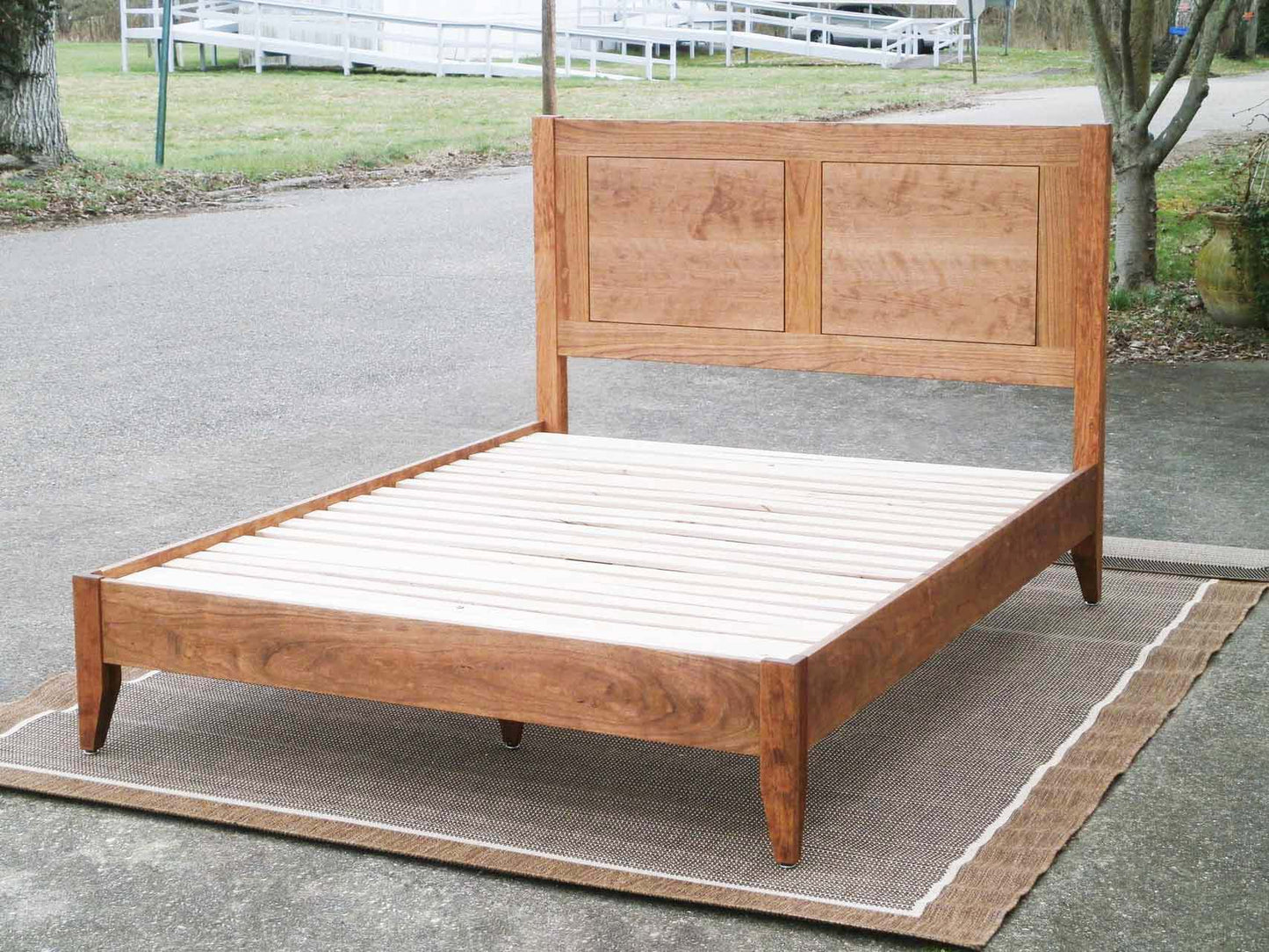 front view low profile platform bed