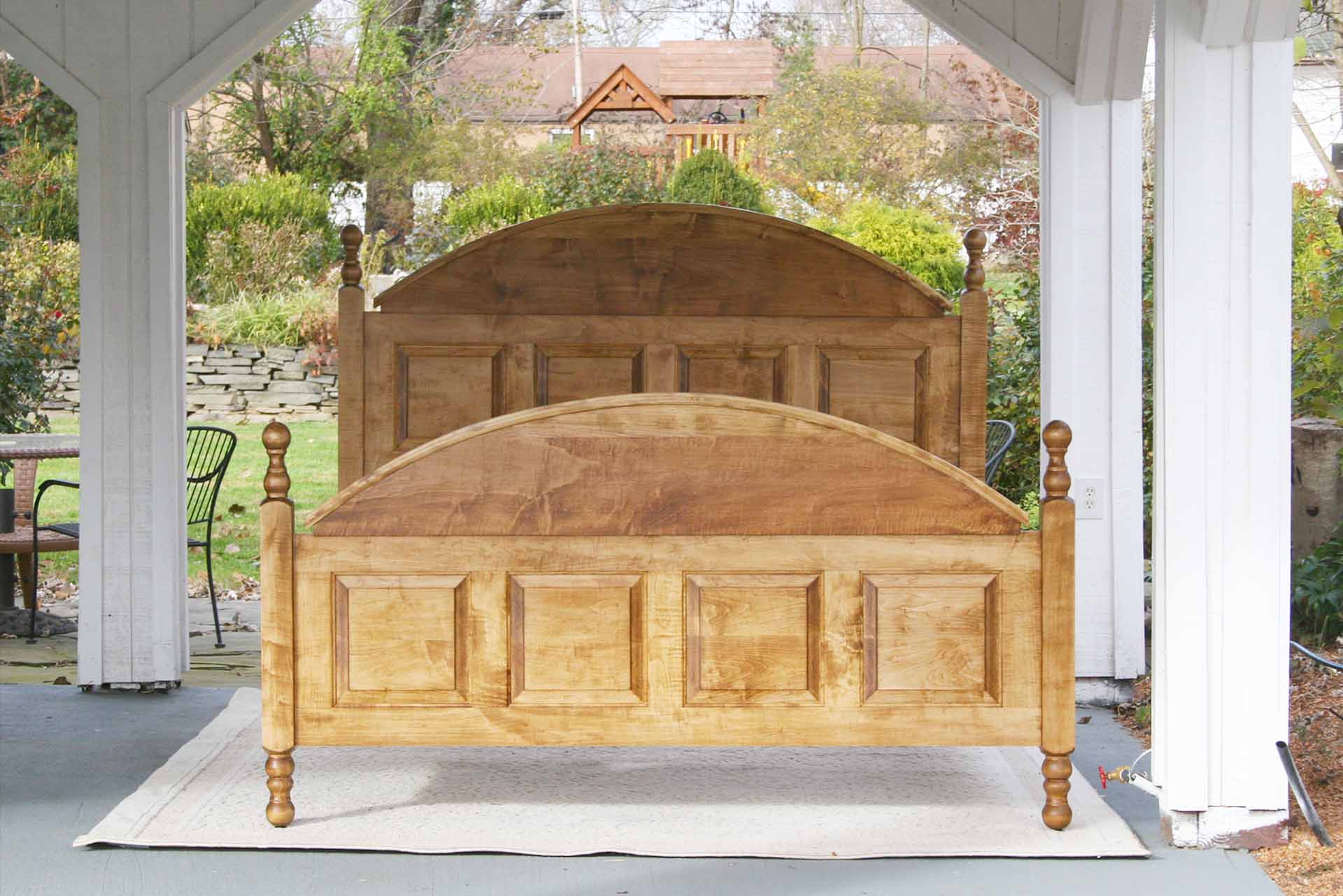 four post bed front view