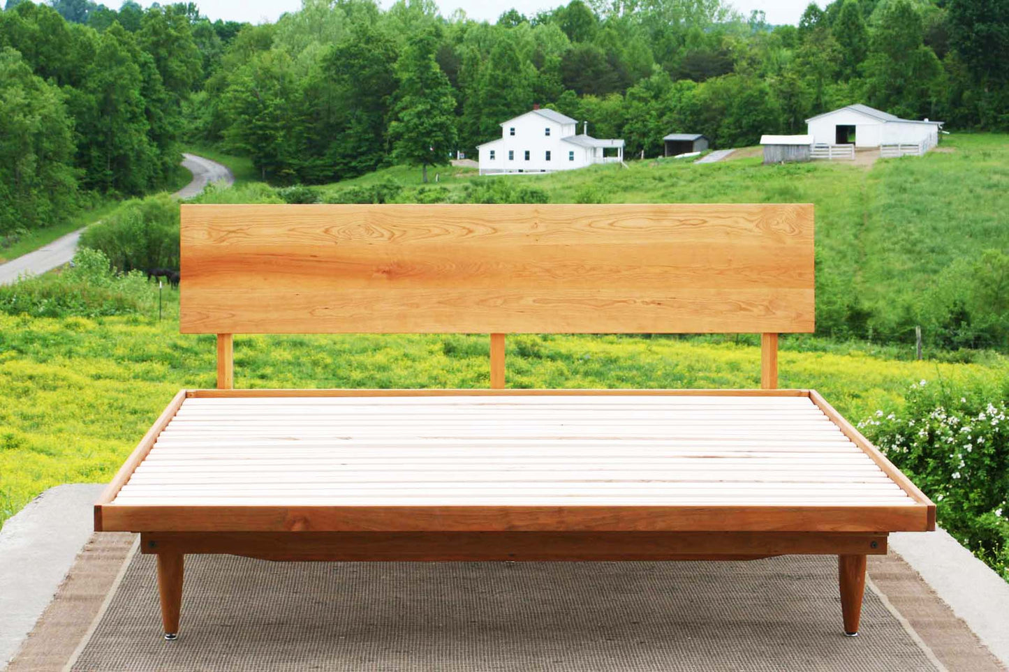 angled headboard bed
