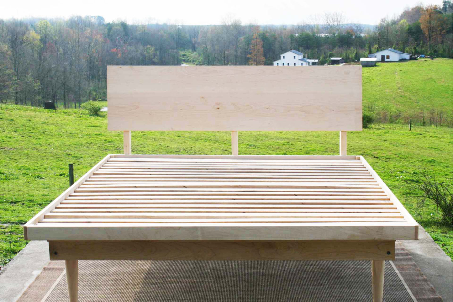 mid century platform bed