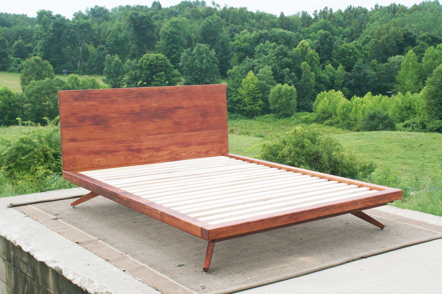 Mid century platform bed