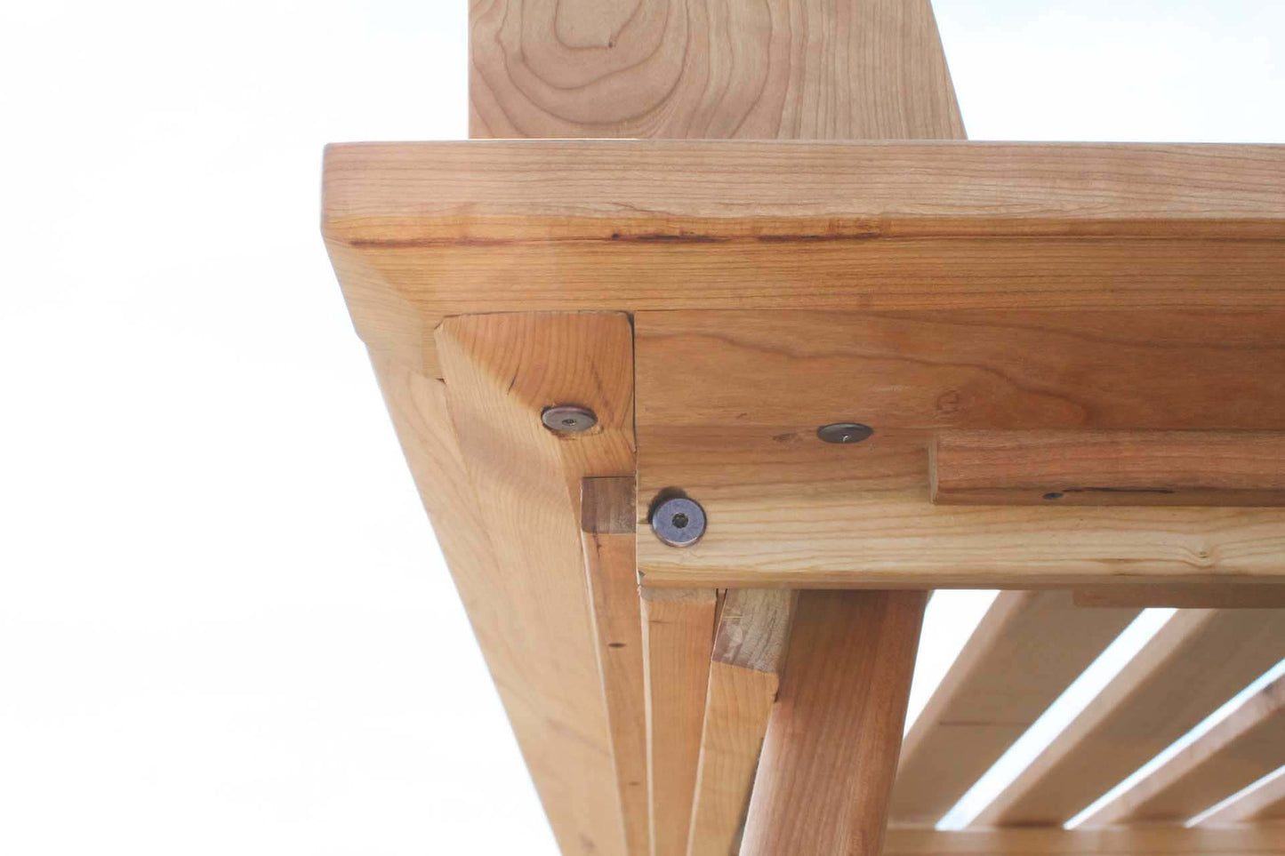 cherry wood platform bed construction
