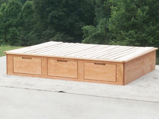 side view Platform storage bed