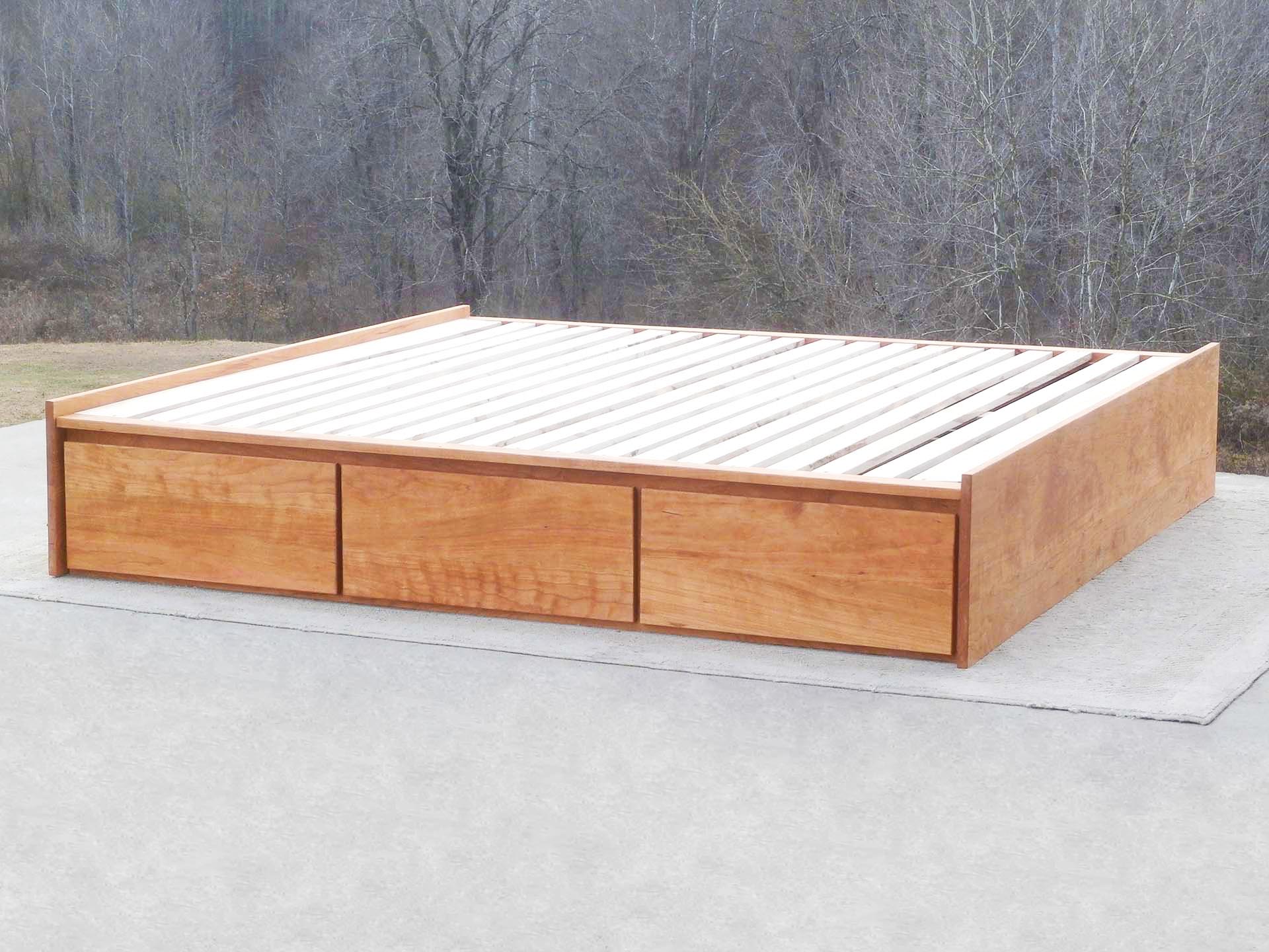 platform bed with drawers