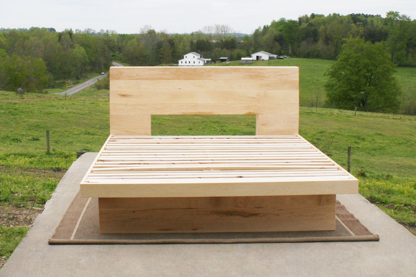 front view Four drawer storage bed with headboard storage