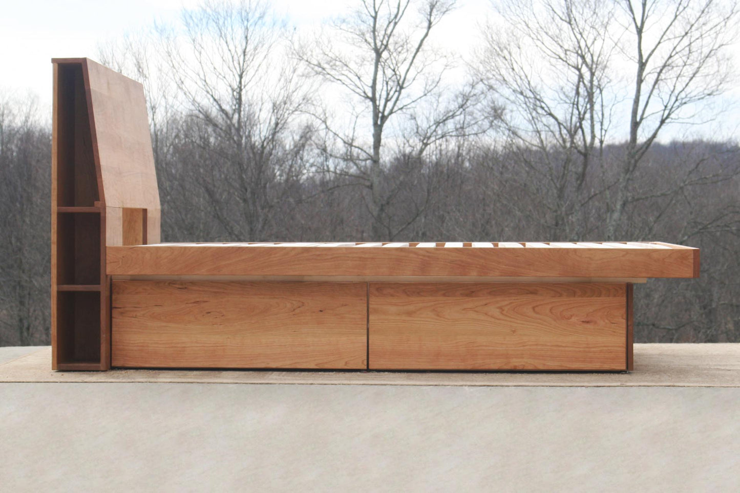 four drawer storage bed side view