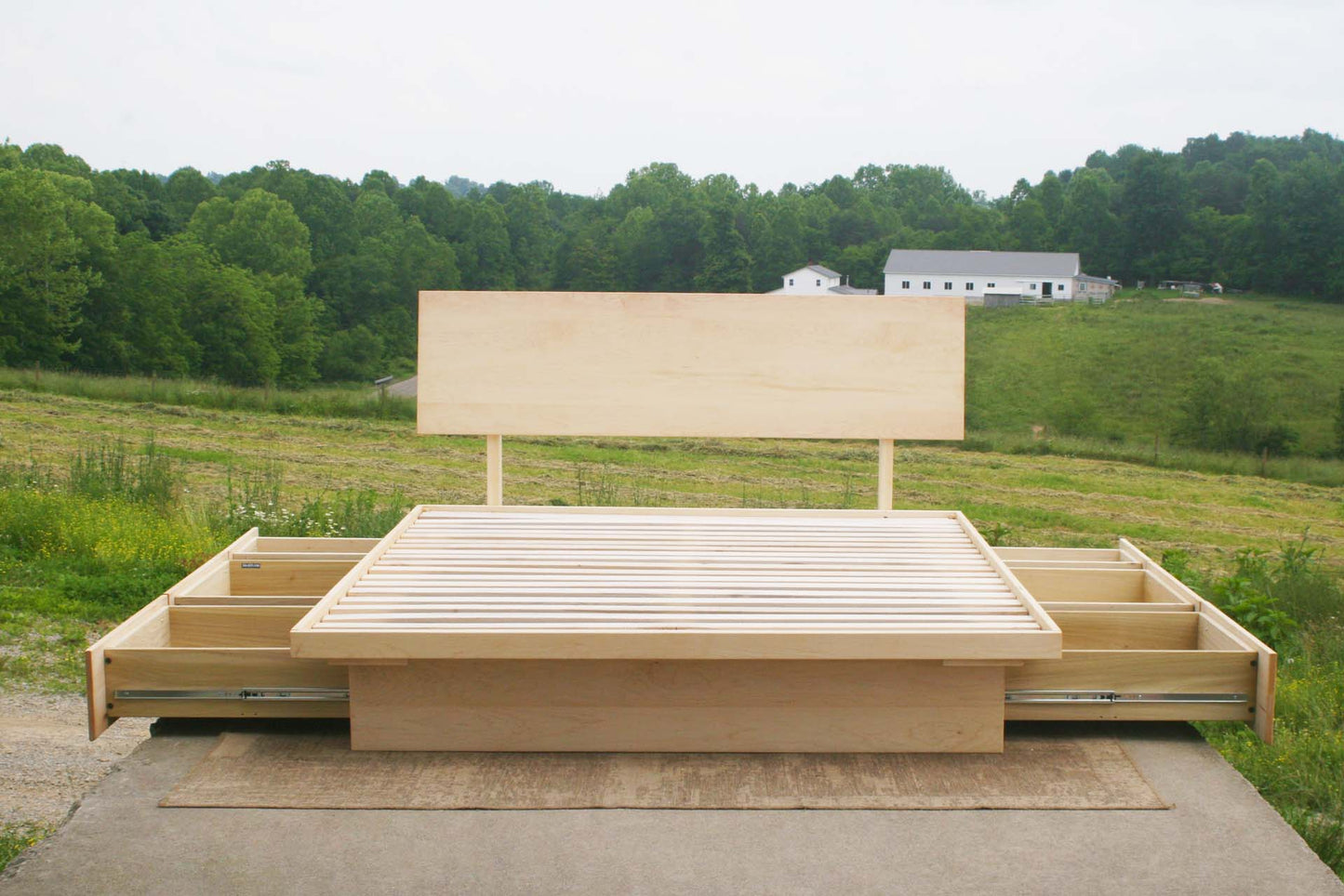 Low Platform Bed with 6 Drawers NdFvS01-6
