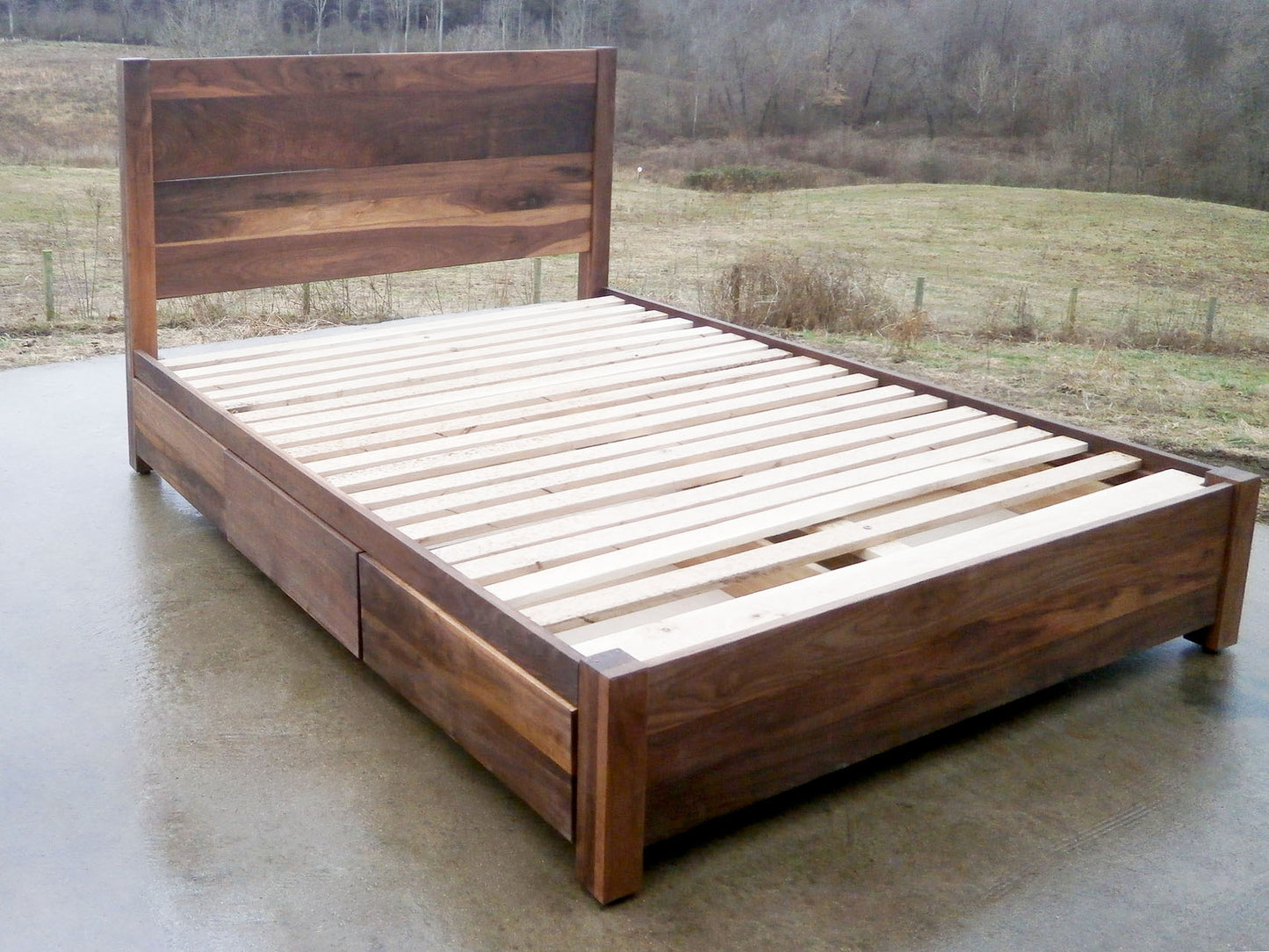 Low Storage Bed with 6 drawers