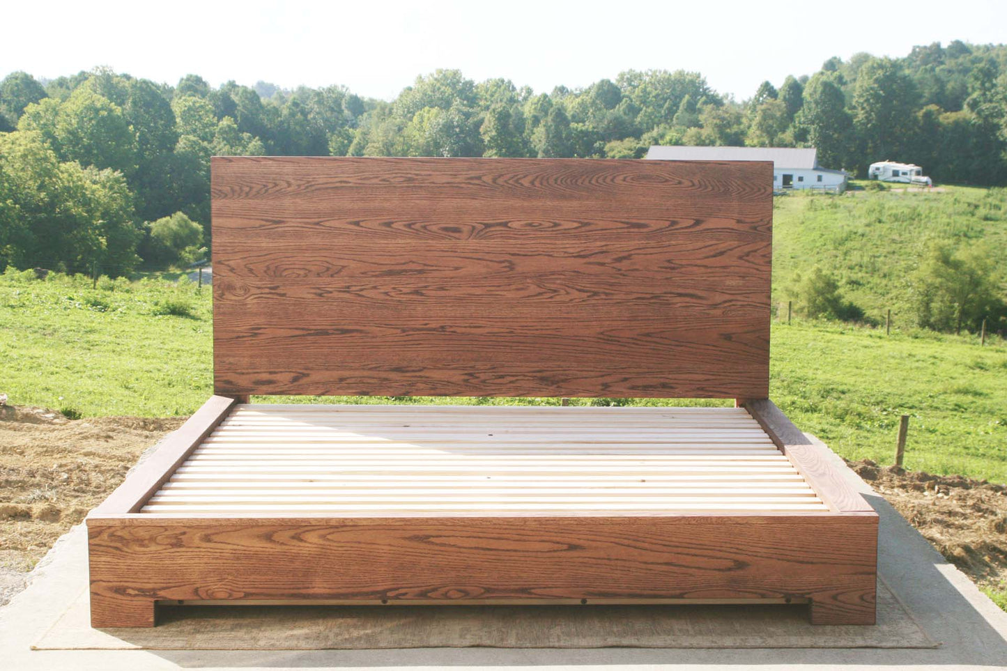 solid Low Storage Bed with 6 drawers and thick headboard