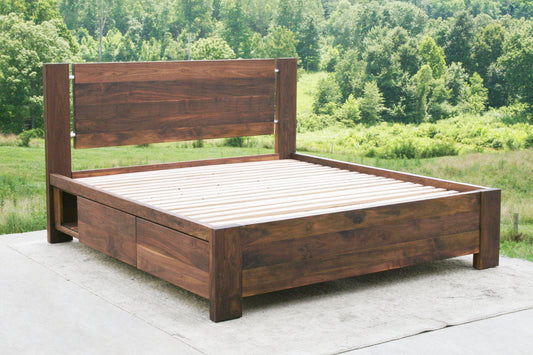 Platform Bed with 4 drawers plus Cubby