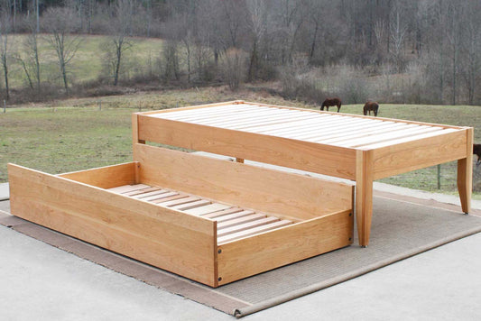 Simply Elegant Platform Bed with Trundle side view