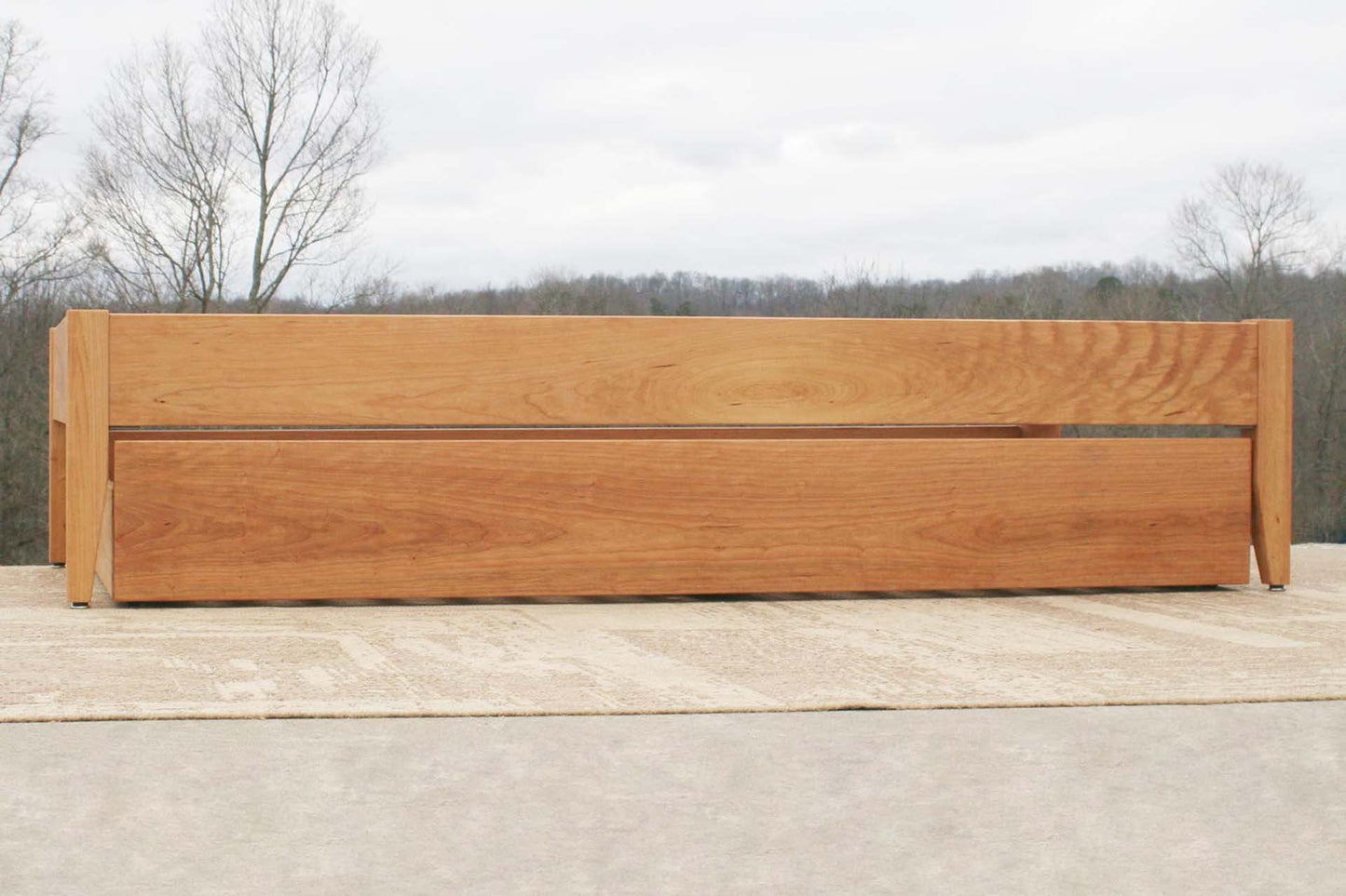 low side view Simply Elegant Platform Bed with Trundle