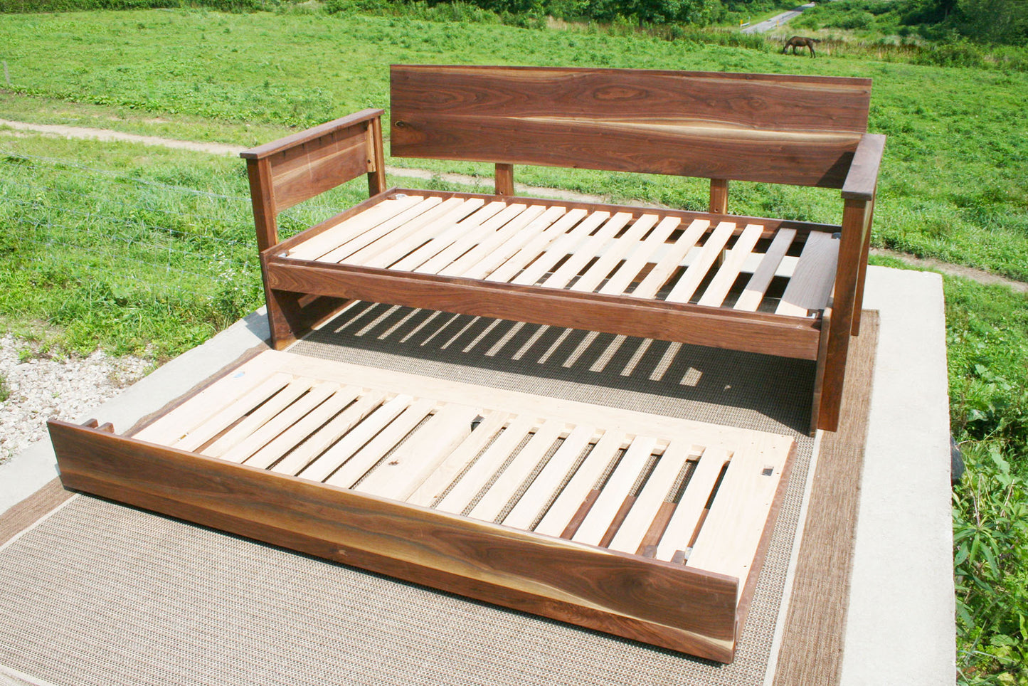 daybed with trundle front view trundle extended