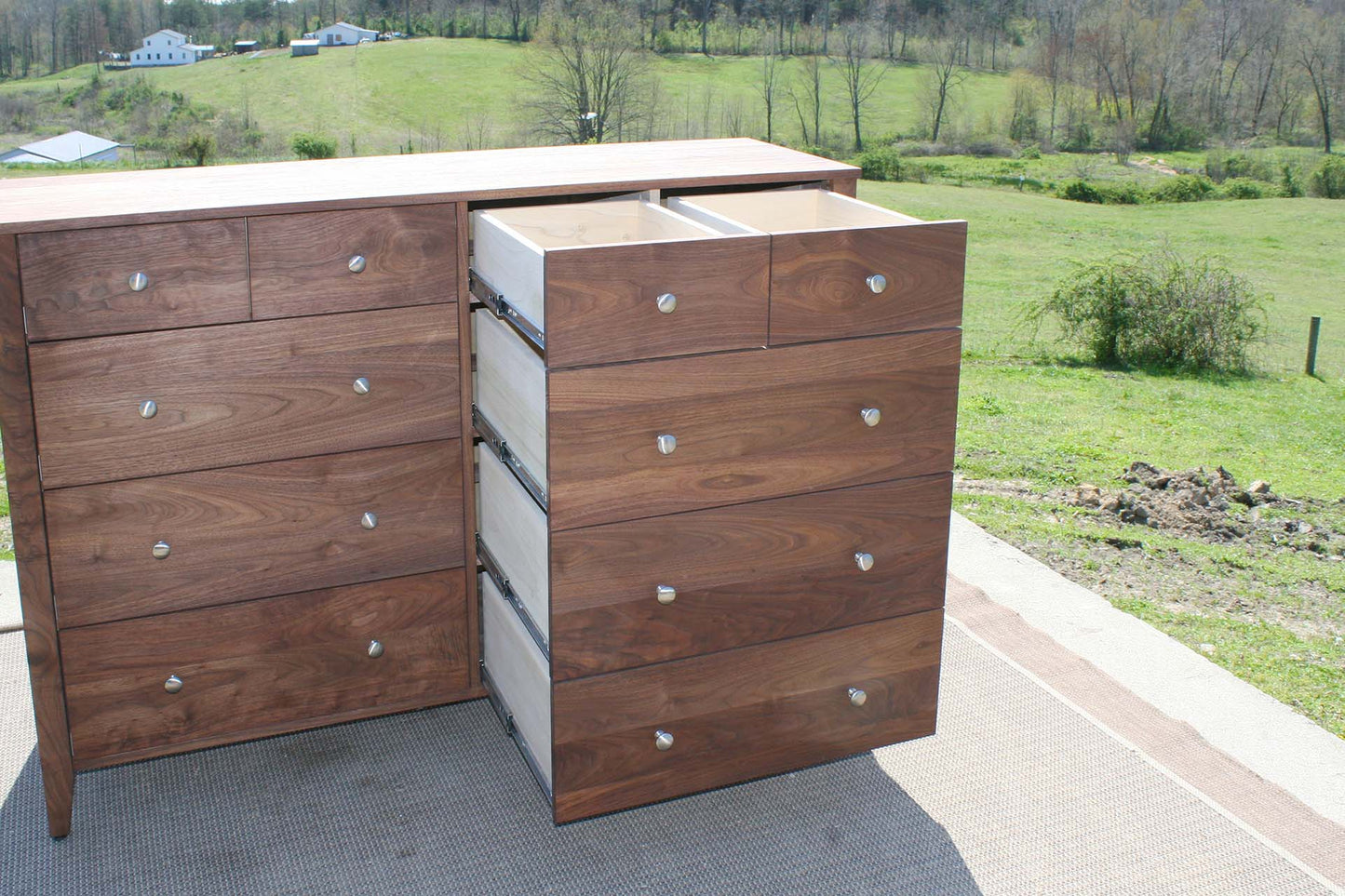 10 drawer double dresser drawers open