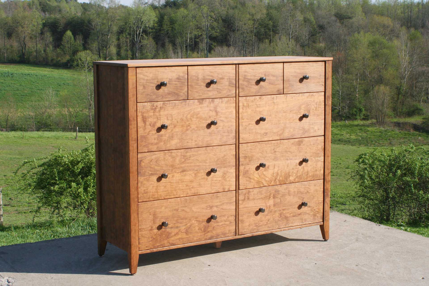 double dresser hardwood