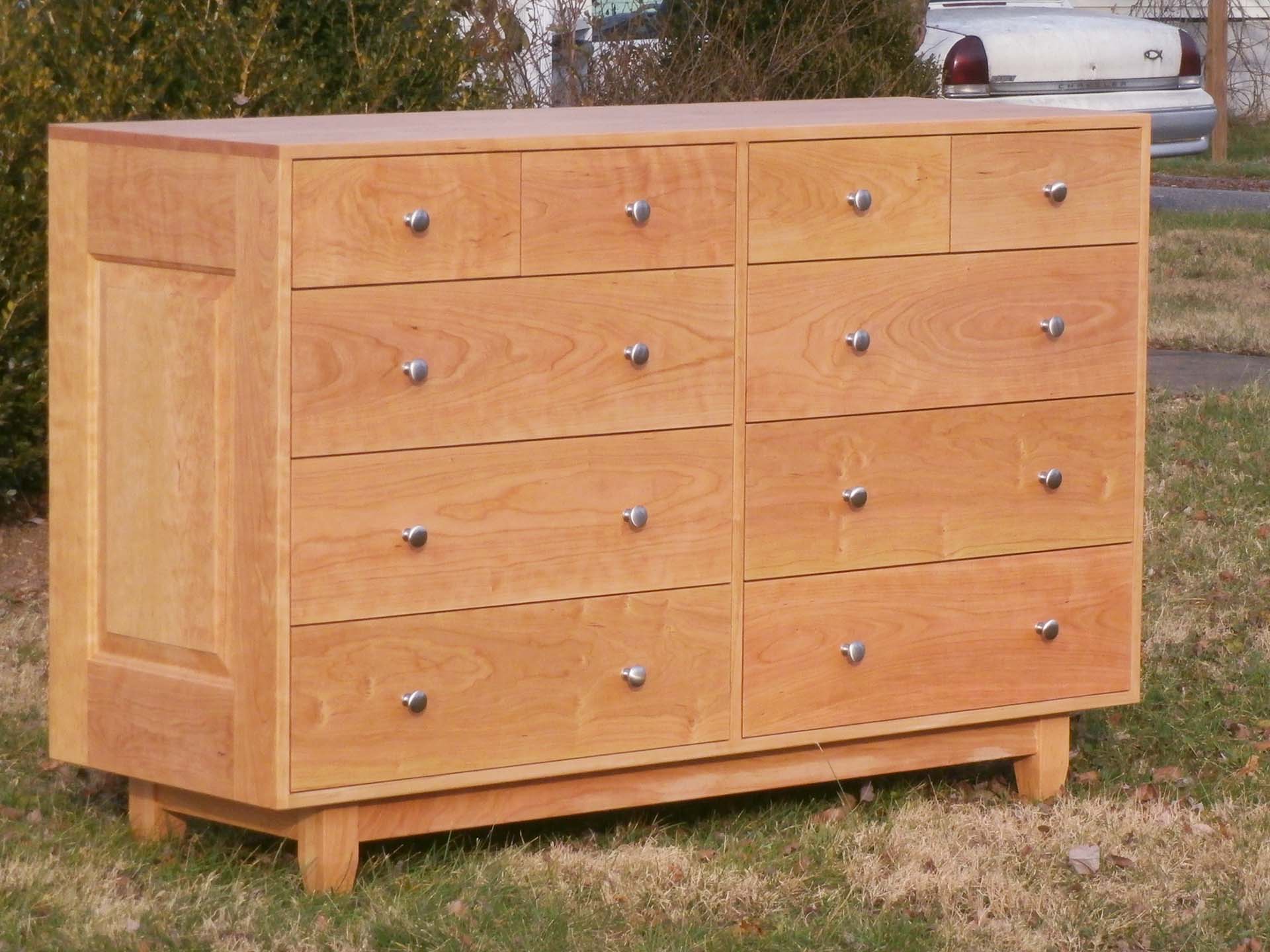big dresser hardwood front view