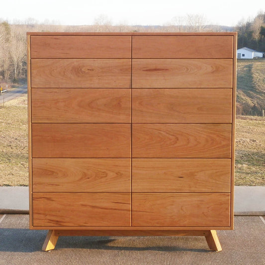 tall mid century modern dresser wood